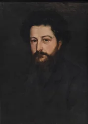 Portrait de William Morris dans la trentaine par Charles Fairfax Murray