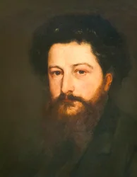 Portrait de William Morris dans la trentaine, vers 1870
