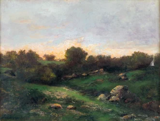 Paysage à Barbizon, première moitié du 19ème siècle