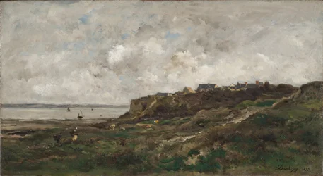 Marée basse à Villerville, France