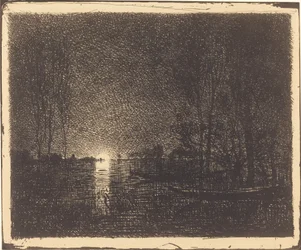Paysage au clair de lune