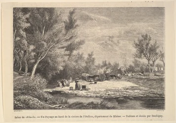 Salon de 1850-51. Paysage le long des rives de la rivière Oullins, 1850-51