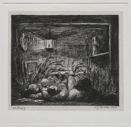 Le voyage en bateau : Coucher à bord du Botin, nuit sur le bateau, 1861