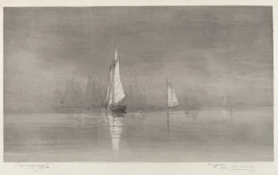 Sans titre (Scène de port avec voiliers)