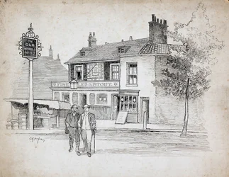 Ancien moulin à vent, 214-214 Chiswick High Road, Turnham Green, Londres, 1892-1933