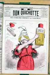 Couverture de "Don Quichotte", numéro 215, Satirique en couleurs