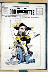 Couverture de "Le Don Quichotte", numéro 495, Satirique en couleurs