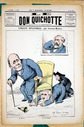 Couverture de "Le Don Quixote", numéro 309, satirique en couleurs