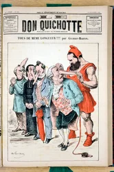 Couverture de "Le Don Quixote", numéro 592, satirique en couleurs