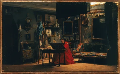 La princesse Mathilde (1820-1904) dans son atelier, rue de Courcelles, vers 1860 (huile sur toile)