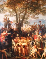 French: Les Romains passant sous le joug Romans Under the Yoke