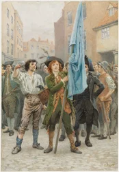 Barnaby Rudge aidant à mener les émeutes de Gordon, 1884