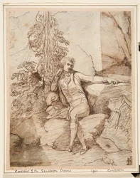John Deare (1759-1798) sculpteur, vers 1754-1804 (encre et lavis sur papier)