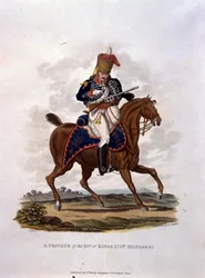 Un soldat du 15e, ou Kings Hussars, de 