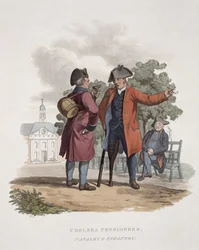 Pensionnaires de Chelsea, cavalerie et infanterie, de 