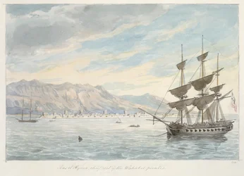 Ras el Kijma, principal port des pirates Wakabee, c.19ème siècle