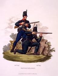 Uniforme des fusiliers britanniques (60e et 95e régiments), extrait de 
