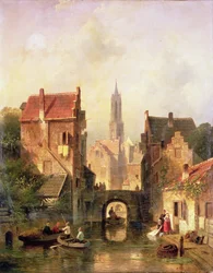Une scène de canal néerlandais, 1866