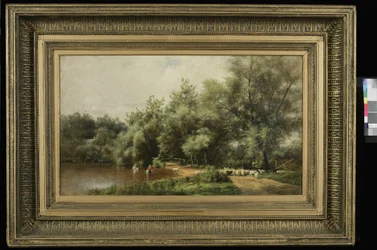 Lavage des moutons à Long Island, 1874