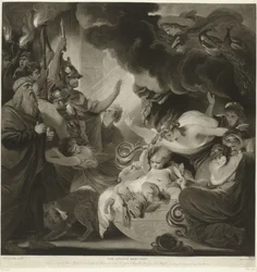 Hercule étrangle les deux serpents dans son berceau