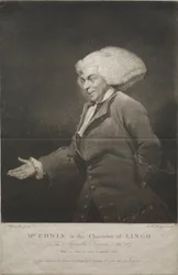 M. Edwin dans le rôle de Lingo, 1784