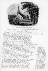 Église de Stoke Poges, Buckinghamshire, vers 1750, 1840