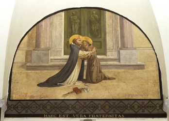 Baiser de saint François et de saint Dominique