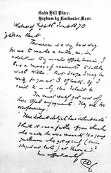 Lettre à Charles Kent, écrite de Gad