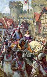 Édouard V entre à Londres avec le duc Richard