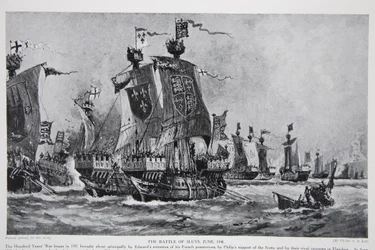 La bataille de Sluys, 24 juin 1340, illustration de 