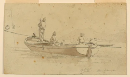 Bateau de pêche sur un lac italien