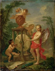 Cupidon aiguisant sa flèche, 1750