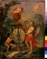 Cupidon aiguisant une flèche