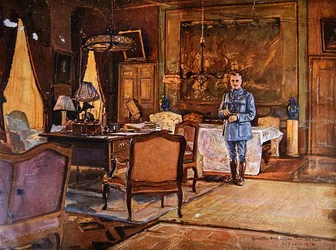 Maréchal Ferdinand Foch dans son quartier général, 7 septembre 1918, Paris