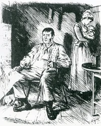 Illustration "A Real Hard Case" pour "Punch", 1875 (gravure)