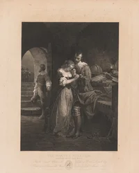 Sir Walter Raleigh se séparant de sa femme