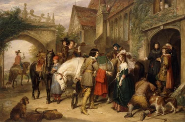 Le départ de Charles II de Bentley dans le Staffordshire, la maison du colonel Lane