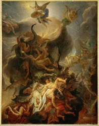 La chute des anges rebelles (peinture sur toile)