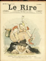 Illustration de Charles Léandre pour la couverture de Le Rire