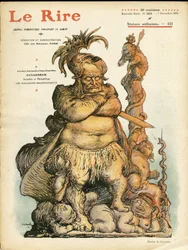 Illustration de Charles Léandre (1862-1934) pour la couverture de Le Rire, 07/12/07 - Augagneur Victor (1855-1931) - Statufication