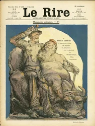 Illustration de Charles Léandre pour la couverture de Le Rire, 09/05/08 - Armée - Vache, Chérie Henry
