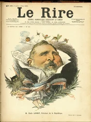Illustration de Charles Leandre pour la couverture de Le Rire