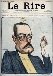 M. Waldeck-Rousseau futur empereur des Modérés - Caricature de Pierre Waldeck Rousseau (Waldeck-Rousseau) (1846-1904) par Charles Léandre (1862-1934) dans 