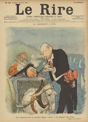 Président Félix Faure et Reine Victoria, Illustration pour Le Rire