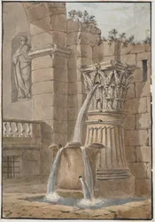 Fontaine dans une cour