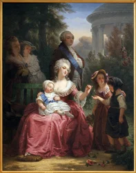 La famille royale française à Trianon, vers 1860