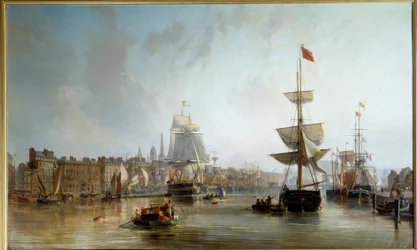 Le port de Rouen en 1855