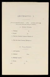 Arithmétique, Oxford University Press, c.1870
