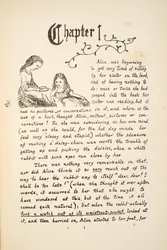 Alice avec sa sœur, illustration des Aventures d