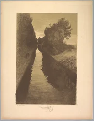 Suite de Paysages: Paysage, Planche 1, Remarque, Un Poisson